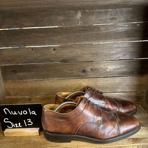 Mens Nuvola By Santoni Brown Leather Cap Toe Comfort Dress Oxfords Size 13 D GUC